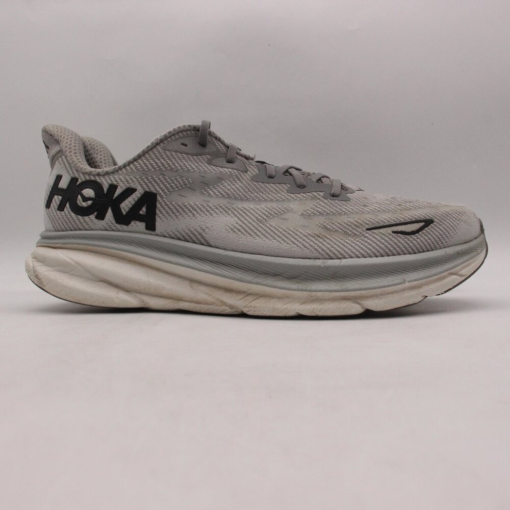 Hoka Clifton 9 Wide Men's Size 14 EE Harbor Mist Black Grey Running Sneakers